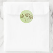 3 Bruin-Dandelion Herfst Bloemventilatoren Sticker (Tas)