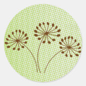 3 Bruin-Dandelion Herfst Bloemventilatoren Sticker (Voorkant)