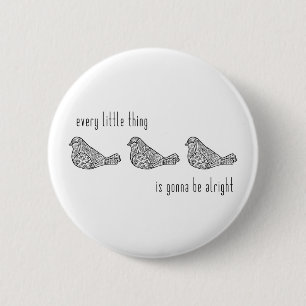 3 Button van kleine vogels