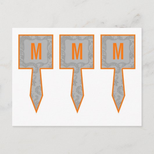 3 Caketenklakken Moderne grijze Damaslaag afdrukke Briefkaart (Voorkant)