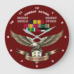 3 CAMPAGNE STARS PERSIAN GULF WAR VETERAN GROTE KLOK