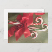 3 Candy Canes Holiday Briefkaart (Voorkant / Achterkant)
