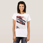 **"3 Car Drag Race Design T-Shirt – Snel en Furio (Voorkant volledig)
