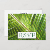 3 carte de mariage tropicale du menu RSVP de (Devant / Derrière)
