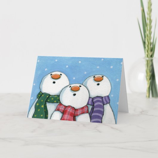 3 Carte de voeux Snowmen (Devant)