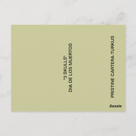3 CARTE POSTALE SKULLS (Dos)