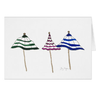 3 cartes de parapluies