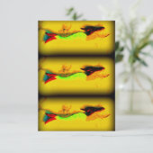 3 cartes d'invitation de sirènes de natation (Debout devant)