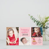 3 Cartes photos de Pâques doux et heureux customis (Debout devant)
