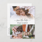 3 cartes postales de mariage à collage photo pour (Devant / Derrière)