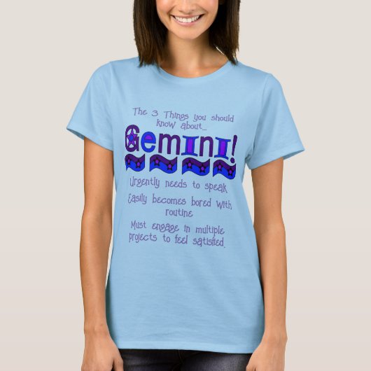 3 Ce que vous devriez savoir sur Gemini T-Shirt (Devant)