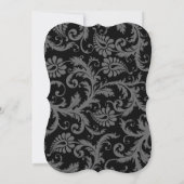 3 Chandeliers Noirs Invitations de Mariage Shadow  (Dos)