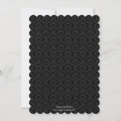 3 Chandeliers Noirs Ombres Mariages Invitations (Dos)