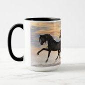 3 chevaux Arabes tasse de sonnerie de 15 onces (Gauche)