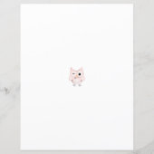 3 Chouettes en marbre rose Conception en papier d' (Dos)