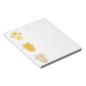 3 Chouettes jaunes Volant Bloc-notes (Incliné)