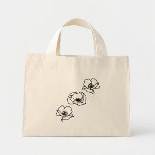 3 Coquelicot Sac fourre-tout épicerie Bohème Chic
