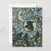 3 Corneilles à Dusk, carte postale Art pour Crowba (Devant / Derrière)