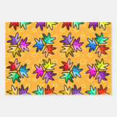 3 couleurs Kids envelopper papier - feuilles d'arr (Devant 3)
