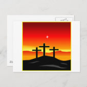 3 Crosses Sunset Briefkaart (Voorkant / Achterkant)