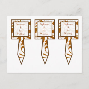 3 Cup Cake Picks Damask Herfst Briefkaart