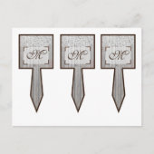 3 Cup Cake Picks Hoefijzers op Wood Lace Country Briefkaart (Voorkant)