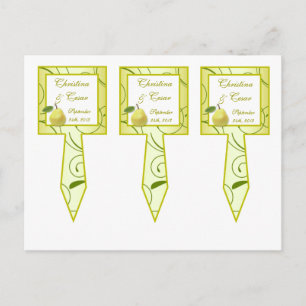 3 Cup Cake Picks Lime Groene Peer Swirls Briefkaart