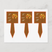 3 Cup Cake Picks Modern Autumn Tree Herfst Foliage Briefkaart (Voorkant)
