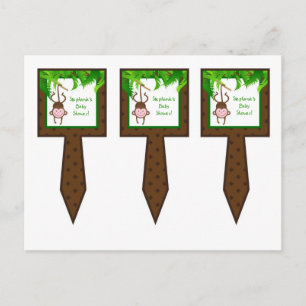 3 Cup Cake Picks Monkey Swing Oerwoud Safari Anima Uitnodiging Briefkaart