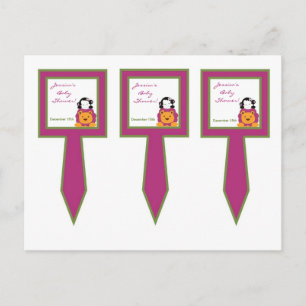 3 Cup Cake Picks Zoete Safari Uitnodiging Briefkaart