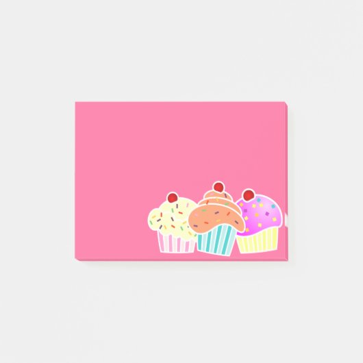 3 Cupcakes Sticky Note (Voorkant)