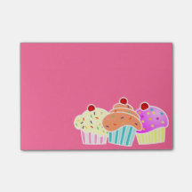 3 Cupcakes Sticky Note