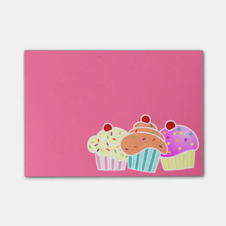 3 Cupcakes Sticky Note