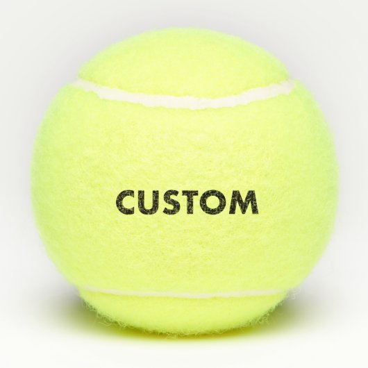 3 Custom Personalized Tennis Balls Blank Template Tennisballen (Achterkant)