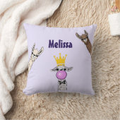 3 Cute Llama Faces Cartoon Illustratie Kussen (Deken)