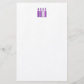 "3-D" Advent Wreatcandles Briefpapier (Voorkant)