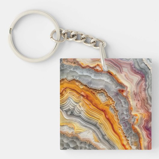 3 D Agate Sleutelhanger (Voorkant)