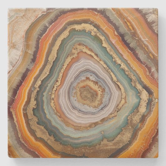 3 D Agate Stone Onderzetter (Voorkant)