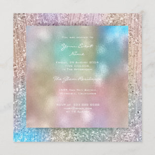 3-D Blue Pink Ombre Tiffany Pastel Crystals Green Kaart