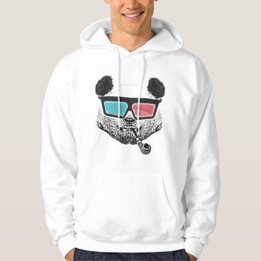  3-D glazen panda Hoodie (Voorkant)