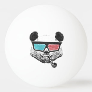  3-D glazen panda Pingpongballen