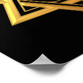 "3-D" Golden Star van David Poster (Hoek)