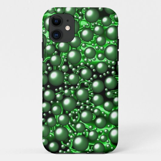 3 d groene bellen Case-Mate iPhone case (Achterkant)