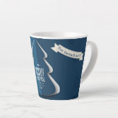 3-D kerstboom Latte Mok (Rechterhoek)