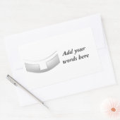 3-D Kijk Silver Priest of Minister's Collar Rechthoekige Sticker (Envelop)