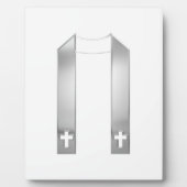 3-D look Silver Priest's Stole Fotoplaat (Voorkant)