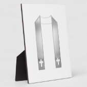 3-D look Silver Priest's Stole Fotoplaat (Zijkant)