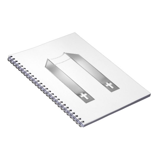 3-D look Silver Priest's Stole Notitieboek (Rechterzijde)