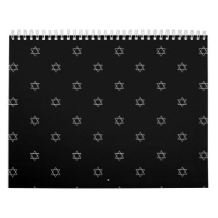 3-D look Silver Star van David Kalender