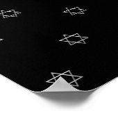 3-D look Silver Star van David Poster (Hoek)